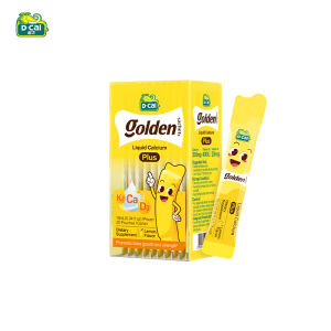 D-Cal Golden Sachet Liquid Vitamins zinc Nutrition for Kid Health Grow Calcium Absorption Supplement trial size Calcium Supplement