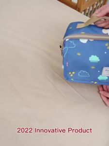 Sunveno 2in1 Baby Changing Mat with Diaper BagWaterproof Wet Dry Bag with Changing Pad Portable Nappy Organizer with Shoulder Strap