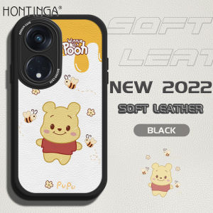 Hontinga Casing Case For OPPO Reno8 T 5G Reno 8T Reno8T 5G Case Cute Cartoon Pooh leather Soft Silicone Phone Case Full Cover Camera Protection Cases Shockproof Back Cover Phone Casing Softcase For Girls
