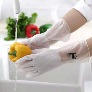 Găng Tay Cao Su Ngắn Hình Con Hươu Rửa Chén Bát Găng Tay Cao Su Siêu Dai Siêu Bền Bảo Vệ Đôi Tay