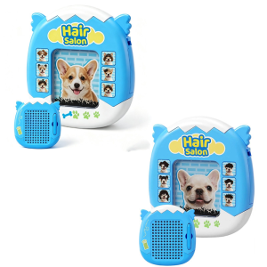 HLINKEY 2pcs Mag-netic Drawing Board 2-in-1 Cat Dog Hair Salon DIY Steel Bead Doodle Toy Portable Lanyard Kids Gift