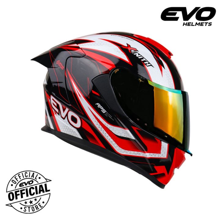 EVO GTPRO Xenith Dual Visor Full Face Helmet with Free Clear Lens