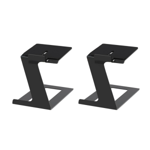 2Pcs Metal Bookshelf Speaker Stand 6° Incline Speaker Bracket Speaker Risers for Most Small & Medium Bookshelf Speakers