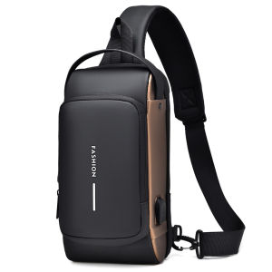 BISA COD Tas Selempang Pria Shoulder Bag USB Port Anti Maling