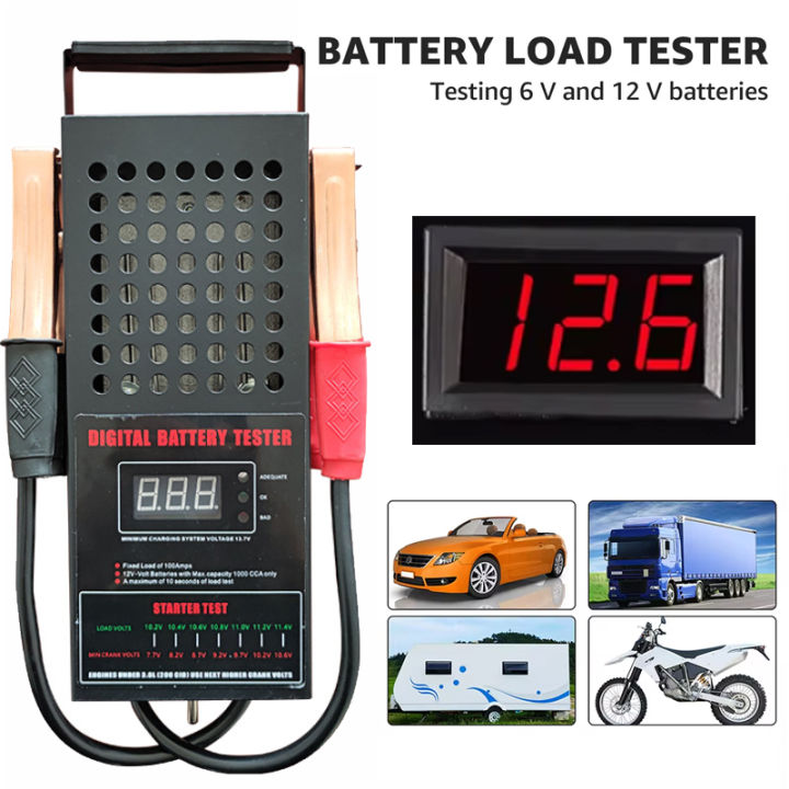 thumbnail interactive-video image 1 of 6V/12V Car Battery Load Tester Voltmeter - 100A Analyzer With 5 Second Fast Test 1 of 2