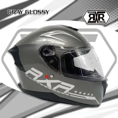 RXR Riding Motorcycle Full Face Clear VisorMalHelmet Multi Color Safety Riding Helmet (093)gg1
