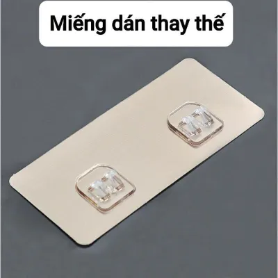 Combo 3 miếng dán dự phòng MÓC ĐÔI BẠC thay thế cho cho các loại kệ nhà tắm đa năng