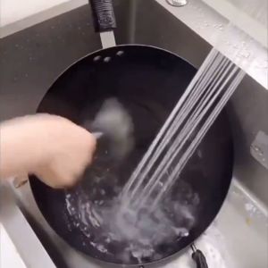 Stainless Steel Wok Brush Long Handle Sturdy Brush Easy Clean Pot Washing Brush Kitchen Cleaning Tools Fine Wire Strips