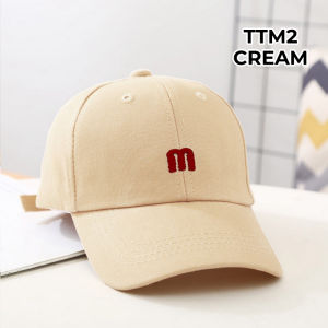 Topi Baseball Pria Dewasa Motif Huruf M Distro Cap Olahraga Sport Tennis Kualitas bahan premium TTM
