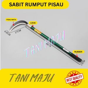 TANI MAJU/RUMPUT SABIT datang dengan pemegang kayu SABIT RUMPUT PISAU POTONG RUMPUT / 180.9