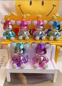 GANTUNGAN KUNCI BERUANG DUDUK KUPING BULAT LUCU  WARNA RANDOM