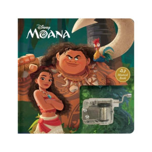 Disney Moana Wind It Up Music Box Board Book To Read & Listen For Kids