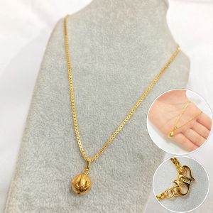 Kalung Pentol Rantai Italy Kaca Lapis Emas: Aksesoris Wanita Elegan