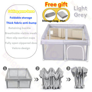 Portable Baby Play Pen Includes Storage Bag Compact Foldable for Travel Indoor & Outdoor Safety Playard