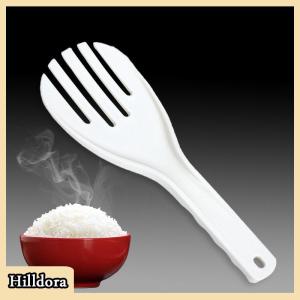 [Hilldora] Lớn gạo muỗng nhựa bữa ăn muỗng không dính nhà bếp tiện ích tay cuộn thìa gạo xẻng nhà bếp cung cấp dày gạo ngã ba