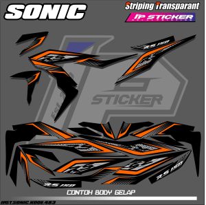 SONIC (COD) STIKER STRIPING MOTOR HONDA SONIC - STIKER LIST GRAFIK SIMPLE WARNA VARIASI DESAIN RACING HOLOGRAM DAN TRANSPARAN BISA COD IP. KODE-483