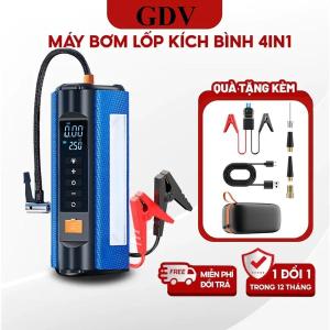 [Tặng củ sạc + cáp sạc] Bơm Lốp Kích Bình Ô Tô Xe Máy 4in1 GDV TS03 Pin LI-PO 12000mAh Kiêm Sạc Dự Phòng Đèn Pin Chiếu Sáng - Hàng Chính Hãng