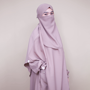 IMAZAN Abaya One Set French Khimar Haji Umroh Gamis Syari Madeena Series Satu Set Abaya Kerudung