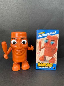 KTPH No.8899-320A Recordng Dacing Robot Wooden Stick Man Lights and Music Toy