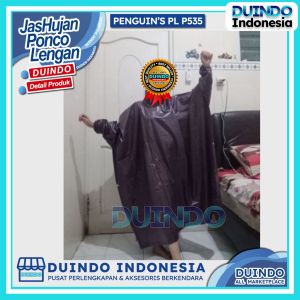 Duindo - Jas Hujan Penguins P-535 Ponco Lengan Pria Wanita Mantel Pinguin Kelelawar