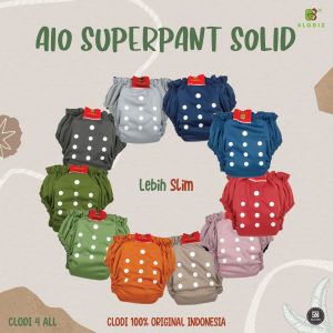 Clodi Klodiz Superpant Solid BB 4kg - 17kg Celana Popok Kain Modern Pampers AIO Superpants All In One Insert Bisa dilepas