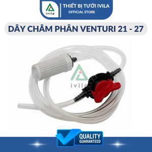 Bộ châm phân Venturi 27 Thiết bị châm phân Venturi 34mm dùng trong hệ thống tưới bộ hút phân châm phân tự động phi 27