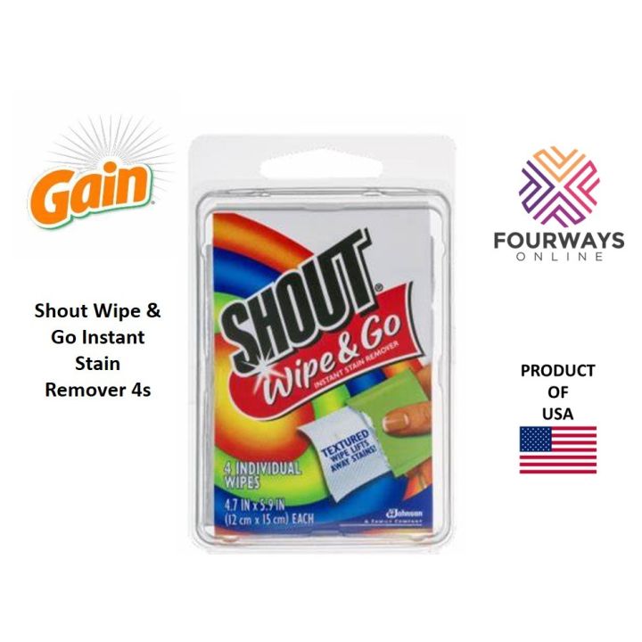 Shout Wipe & Go Instant Stain Remover 4s | Lazada PH