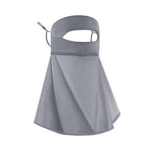 LKMART Breathable Driving Face Scarves UV Protection Face Scarves Solid Color With Neck Flap Ice Silk Outdoor Face Shield Summer Sunscreen  Men Fishing Face  Face Gini  Womne Neckline