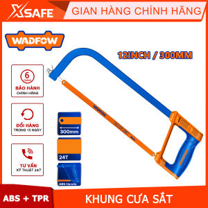 Khung cưa sắt WADFOW WHF3168 300mm cưa sắt cầm tay bọc ABS mềm dẻo Lưỡi cưa khung sắt bằng thép 65Mn chống rỉ sét va đập thao tác cưa cắt nhanh chóng hiệu quả cao