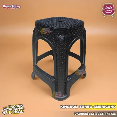 PROMO! Kingdom Turbo - Kursi Plastik Motif Minimalis Bangku Plastik Murah Rotan Baso Bangku Bakso