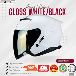 SEC PAYON (DUAL VISOR) Half Face Helmet for Motorcycle - Gloss/Matte