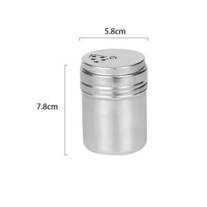 NOBLELUX Spice Jar Seasoning Jar Stainless Steel Multi-purpose Spice Pepper Shaker Durable Kitchen Gadgets Salt Sugar Bottle