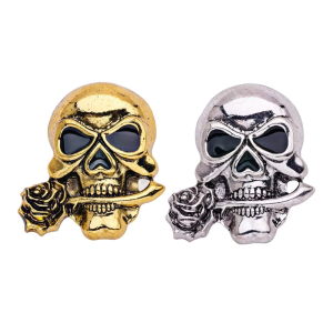 Statement Skull Lapel Pin for Rebellious Fashionistas Long Time Use Alloy Materials Ideal for Gift Giving