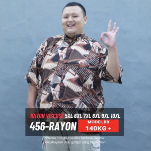 Kemeja Jumbo Pria Premium Motif Lengan Pendek Hem Big Size Cowok Oversized 5XL 6XL 7XL 8XL 9XL 10XL