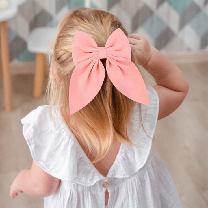 piece pink clip headband hair accessories new bow girl hair clip