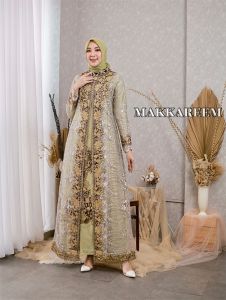 ADHIL COLLECTION//Baju Gamis Brukat MAKAREM Bordir Mewah Wanita Dewasa Terbaru Kekinian Model Pesta Kondangan Lebaran yg Elegan Viral Terlaris/Terima Seragaman 45 Penilaian