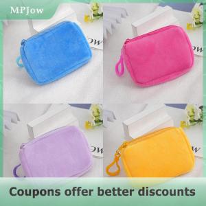 【MPJow】 Korean Mini Fashion Plush Square Zipper Coin Purse Women Thin Small Handbag Card Package Coin Bag Cute Purse Key Earphone Pouch