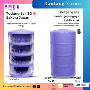 [PM] FOOD COVER - 4 SUSUN - TUDUNG SAJI 4 SUSUN  RAK TINGKAT LAUK SAJI