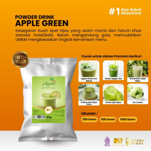 King Powder Rasa Apple Green Bubuk Minuman Regular