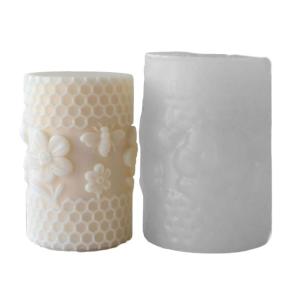 Honeycomb Carved Cylinder Silicone Molds for Making Soap Home Decoration Silicone Molds for Epoxy Resin