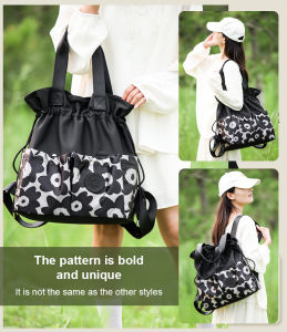 Stylish large-capacity Oxford cloth bag Premium drawstring design Backpack Fashionable casual shoulder/handbag