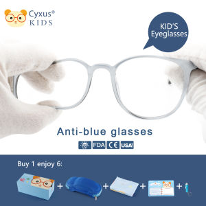 Cyxus anti blue light reading glasses for kids computer eyeglasses spectacles eye frame for kid UL plastic steel 6061