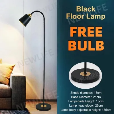 [Free Bulb]Floor Lamp Nordic Style Stand lamp Shade With Led lampshade for living room study table bedroom