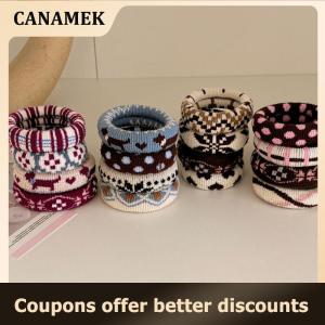 【 CANAMEK 】 4Pcs WomenS Stylish Thickened Towel Hair Ties Suitable For Daily Hairstyles Like Ponytails Hair Accessory Perfect Gift
