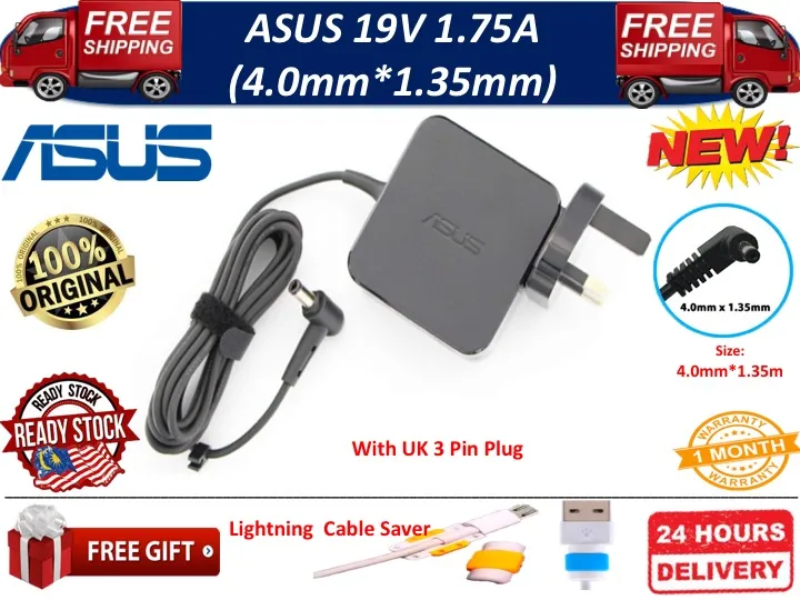 Original ASUS 19V 1.75A (4.0mm*1.35mm) Series Adapter Charger