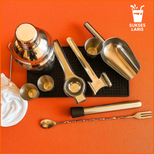 PAKET PERALATAN STAINLESS BARTENDER | SEKOP STAINLESS | SHAKER