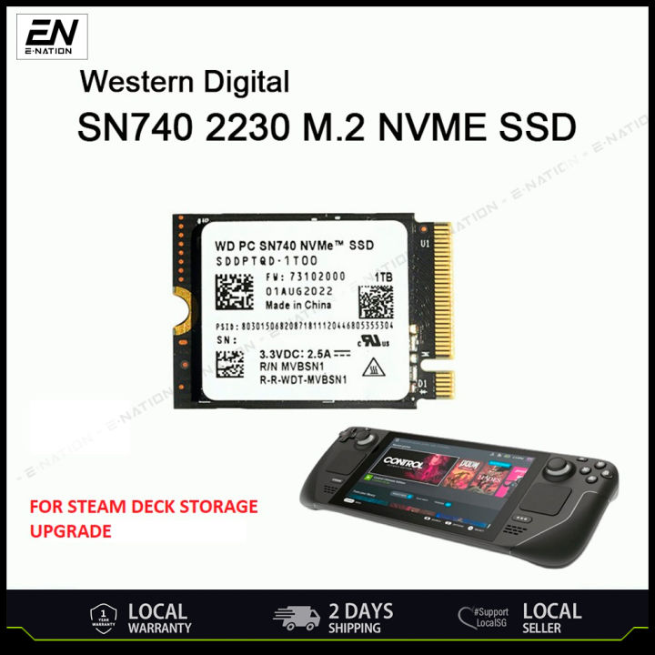 WD PC SN740 2230 M.2 NVMe PCIe4.0x4 SSD Solid | 1TB / 2TB ...