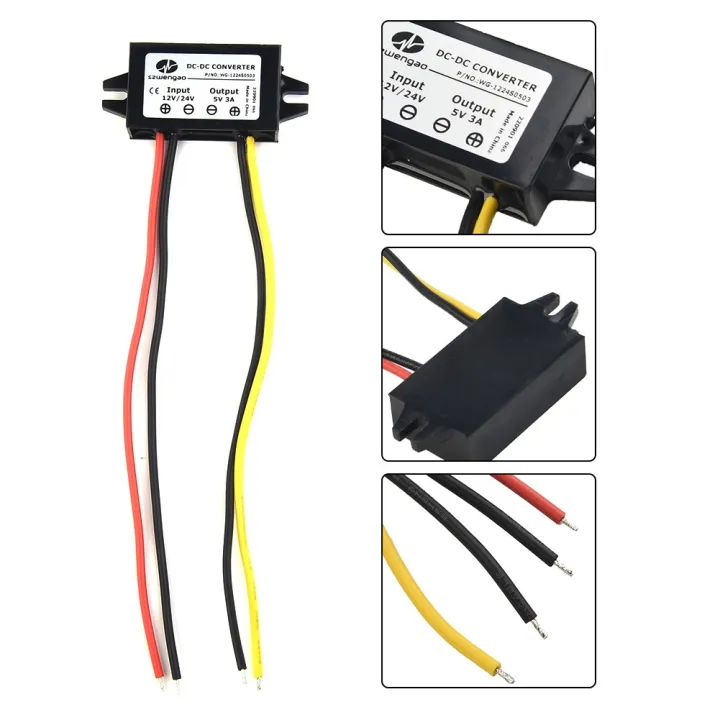 【EELHOE】 DC /DC Step Down Converter Regulator 12V 24V To 5V 3A 15W Step ...