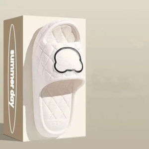 รองเท้าแตะฤดูร้อนสไตล์คู่รักใหม่ อาบน้ำกันลื่น พื้นหนา พื้นนุ่มมาก แฟชั่