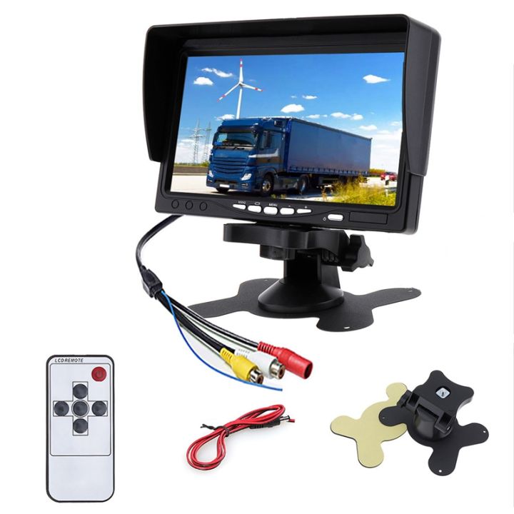 12V-24V 7 Inch TFT LCD Color HD Monitor for Car Truck CCTV Reverse Rear ...